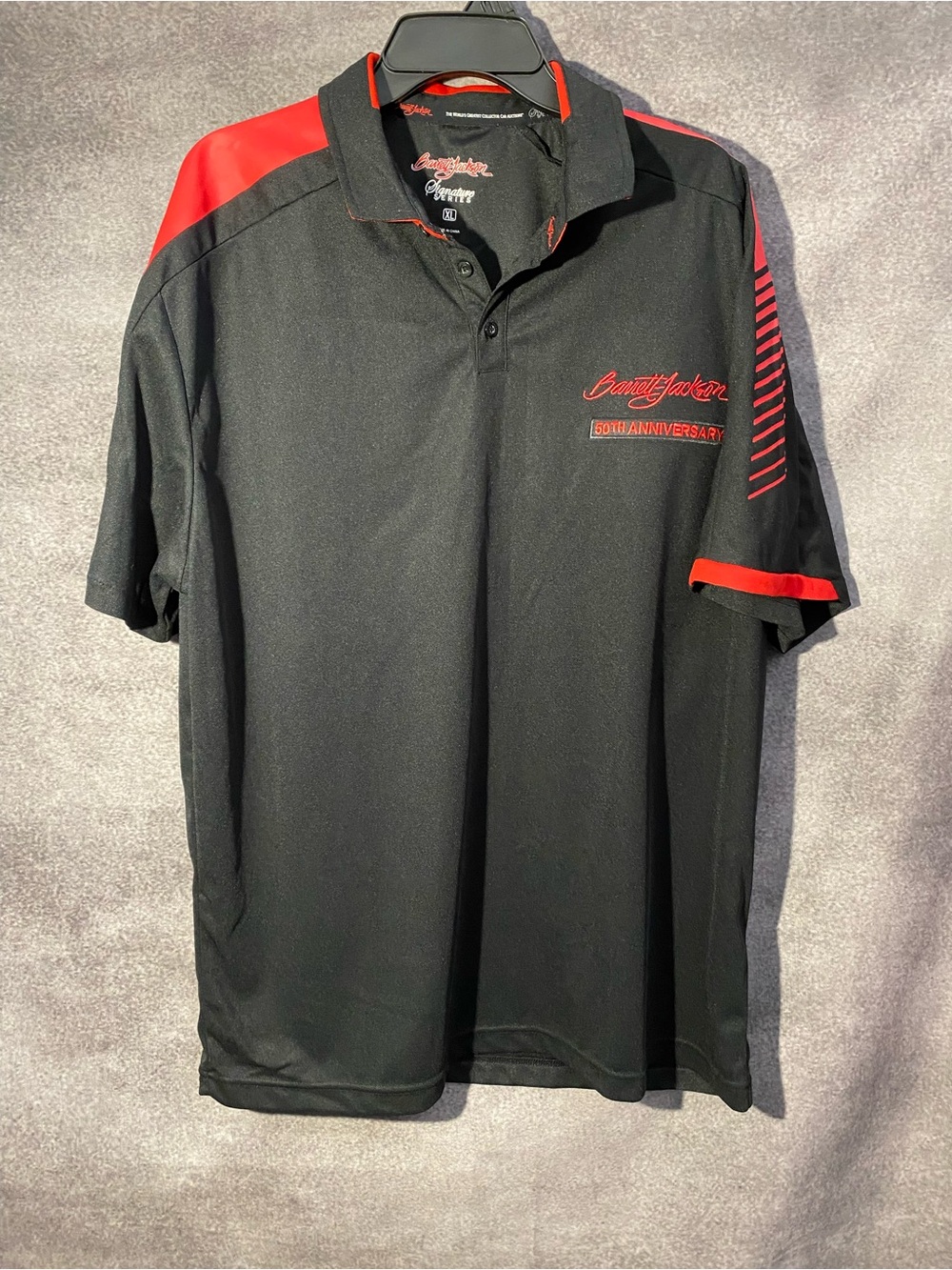Barrett-Jackson Signature Series 50th Anniversary Performance Polo Shirt XL